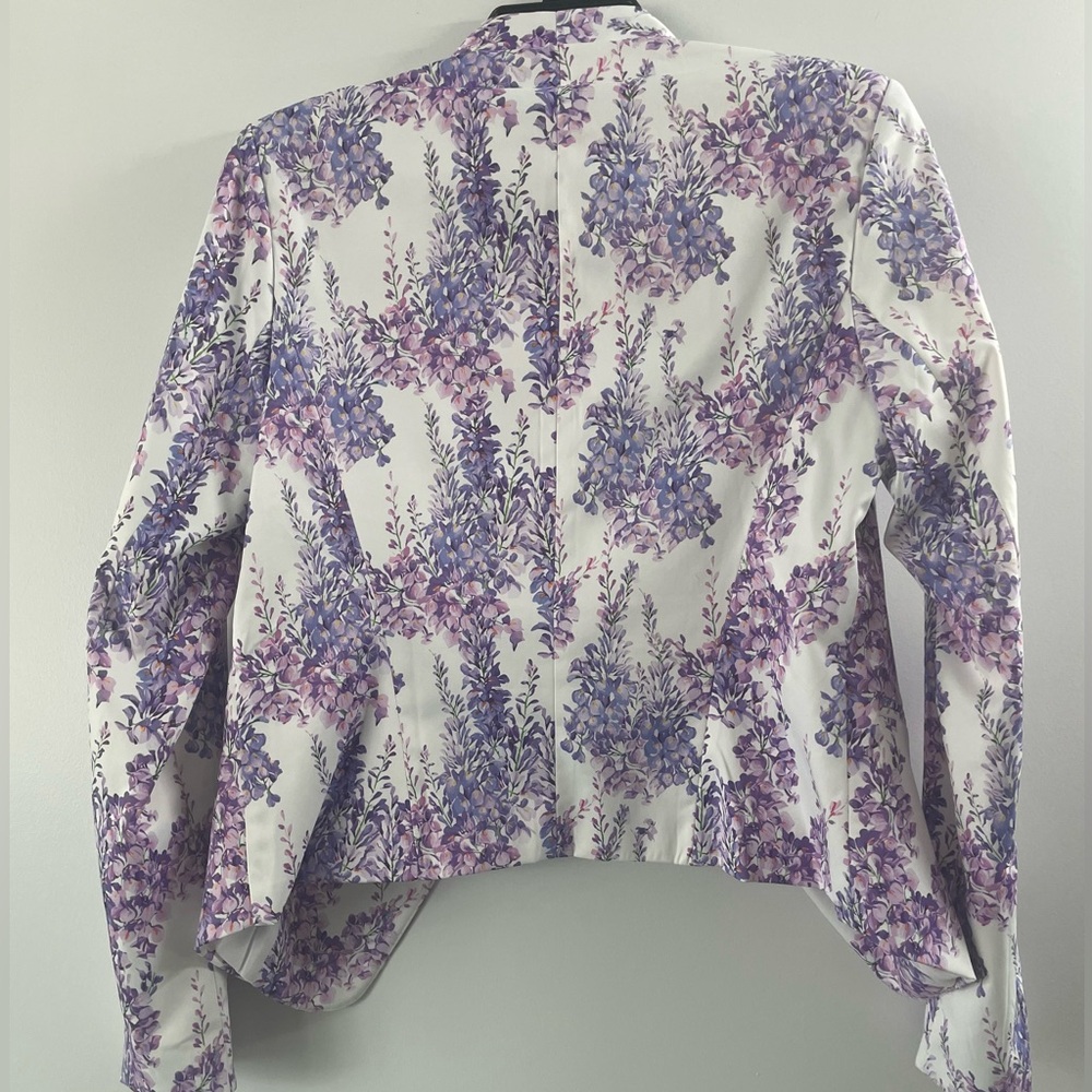 Ovi Purple and White Floral Blazer